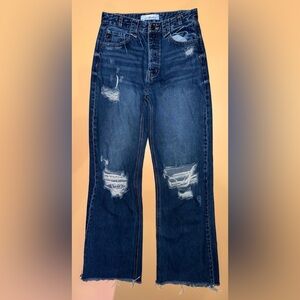 KanCan High Rise 90s/Y2K Flare Jeans Distressed; Size 3/25